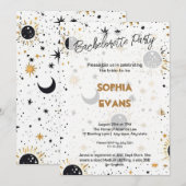 Celestial Modern Wedding Junggeselinnen-Abschied Einladung (Vorne/Hinten)