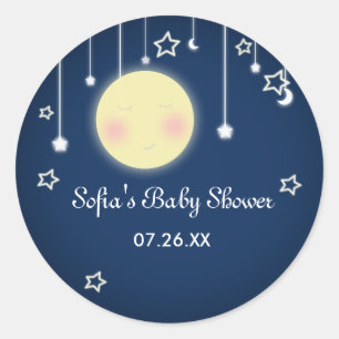 Celestial Mond Sterne Baby Shower Party Aufkleber