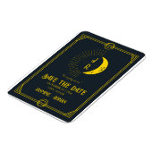 Celestial monogram Tarot gothic Save the Date Magnet (Linke Seite)