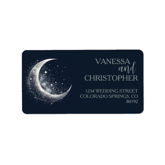 Celestial Moon Adressaufkleber (Vorne)