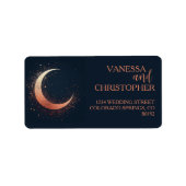 Celestial Moon Adressaufkleber (Vorne)