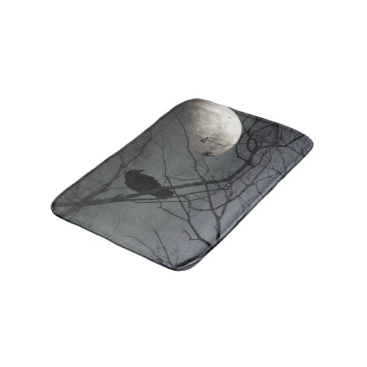 Celestial Moon and Crow Badematte (Schrägansicht)