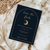 Celestial Moon and Stars Arch Save the Date Einladung
