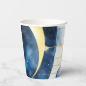 Celestial Moon and Stars Baby Dusche Pappbecher (Rückseite)