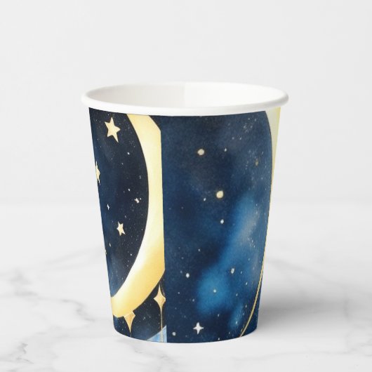 Celestial Moon and Stars Baby Dusche Pappbecher (Links)