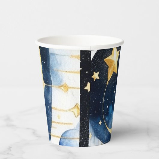 Celestial Moon and Stars Baby Dusche Pappbecher (Rechts)