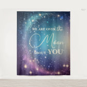 Celestial Moon and Stars Baby Dusche Wandteppich (Vorderseite)