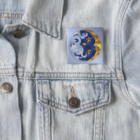 Celestial Moon and Stars Button (Beispiel)