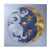 Celestial Moon and Stars Fliese (Vorderseite)