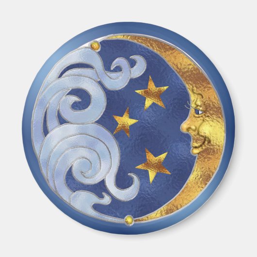 Celestial Moon and Stars Magnet (Vorne)