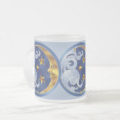 Celestial Moon and Stars Mattglastasse (Vorderseite Links)