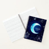Celestial Moon and Stars Monogram Notebooks Notizblock (Innenseite)