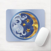 Celestial Moon and Stars Mousepad (Mit Mouse)