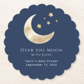 Celestial Moon and Stars Over the Moon Coaster Untersetzer (Vorderseite)