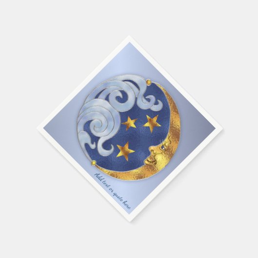 Celestial Moon and Stars Serviette (Ecke)