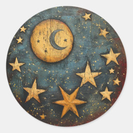 Celestial Moon and Stars Stickers
