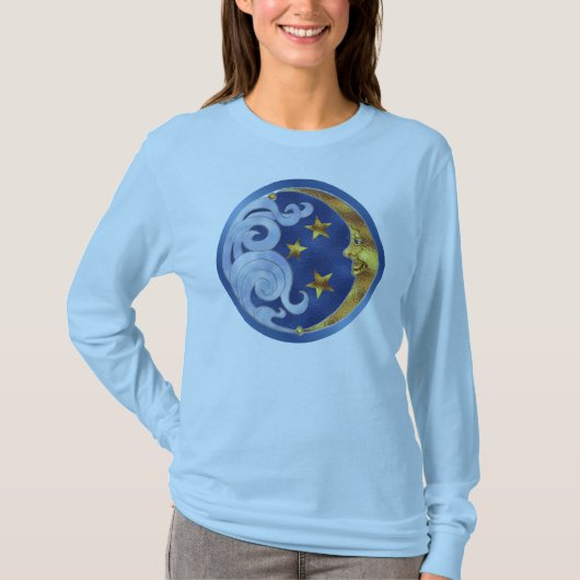 Celestial Moon and Stars T-Shirt (Vorderseite)
