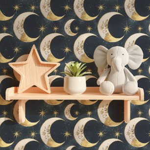 Celestial Moon and Stars Tapete