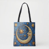 Celestial Moon and Stars Tasche (Vorderseite)