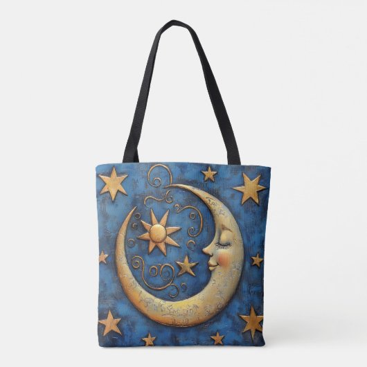 Celestial Moon and Stars Tasche (Rückseite)