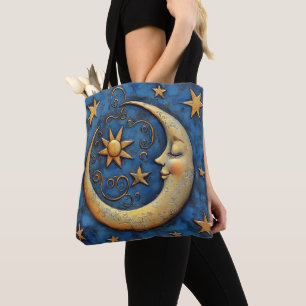 Celestial Moon and Stars Tasche