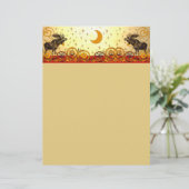 Celestial Moon and Stars Vintag Elche Weihnachten (Stehend Vorderseite)