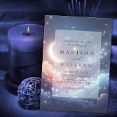 Celestial Moon and Stars Wedding Einladung