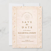 Celestial Moon And Stars Wedding Save The Date (Vorderseite)