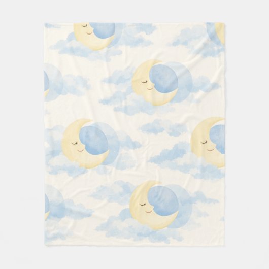 Celestial Moon Baby Fleece Blanket Soft Nursery (Vorderseite)