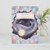 Celestial Moon Baby Shower Invitation Einladung (Stehend Vorderseite)