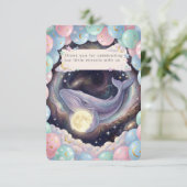 Celestial Moon Baby Shower Thank You Card (Stehend Vorderseite)