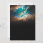 Celestial Moon Blue Fairy Stars Bridal Shower Einladung (Rückseite)