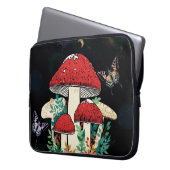Celestial Moon Boho Magic Mushrooms Laptopschutzhülle (Vorderseite Links)