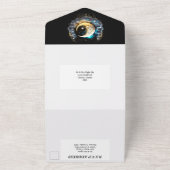 Celestial Moon Bridal Pärchen Silhouette Sterne All In One Einladung (Außenbereich)