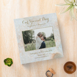 Celestial Moon Custom Foto Text Guest Wedding 3,8 Cm Ordner