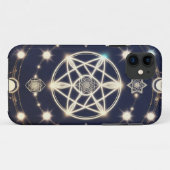 Celestial Moon Cycle Mandala – Sacred Geometry Case-Mate iPhone Hülle (Rückseite (Horizontal))