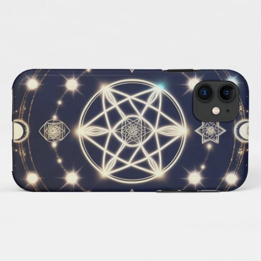 Celestial Moon Cycle Mandala – Sacred Geometry Case-Mate iPhone Hülle (Rückseite (Horizontal))