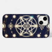 Celestial Moon Cycle Mandala – Sacred Geometry Case-Mate iPhone Hülle (Rückseite (Horizontal))