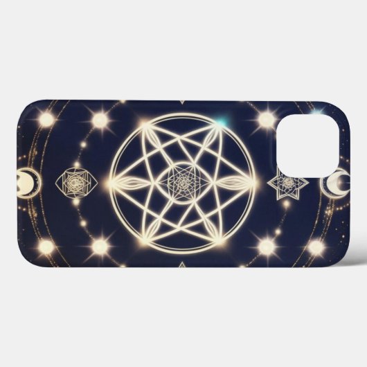 Celestial Moon Cycle Mandala – Sacred Geometry Case-Mate iPhone Hülle (Rückseite (Horizontal))