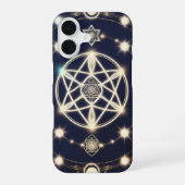 Celestial Moon Cycle Mandala – Sacred Geometry iPhone 16 Hülle (Rückseite)