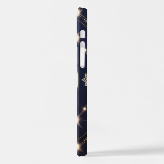 Celestial Moon Cycle Mandala – Sacred Geometry iPhone Hülle (Linke Seite)