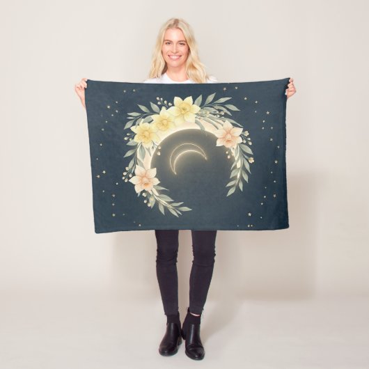 Celestial Moon & Daffodil Baby Fleece Blanket (Beispiel)