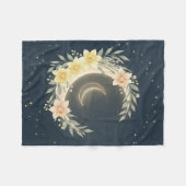 Celestial Moon & Daffodil Baby Fleece Blanket (Vorderseite (Horizontal))