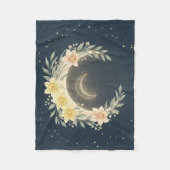 Celestial Moon & Daffodil Baby Fleece Blanket (Vorderseite)