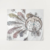 Celestial Moon Dreamcatcher Wandteppich (Vorderseite (Horizontal))