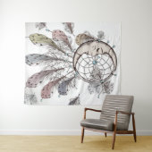 Celestial Moon Dreamcatcher Wandteppich (Beispiel (Horizontal))