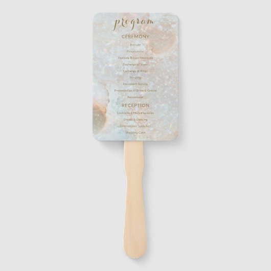 Celestial Moon Elegant Hochzeitsprogramm Fächer (Rückseite)