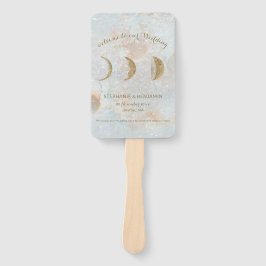 Celestial Moon Elegant Hochzeitsprogramm Fächer