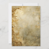 Celestial Moon Fairy Girl Gold Bridal Shower Einladung (Rückseite)