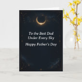 Celestial Moon Father’s Day Greeting Card for Dad Karte (Gelbe Blume)